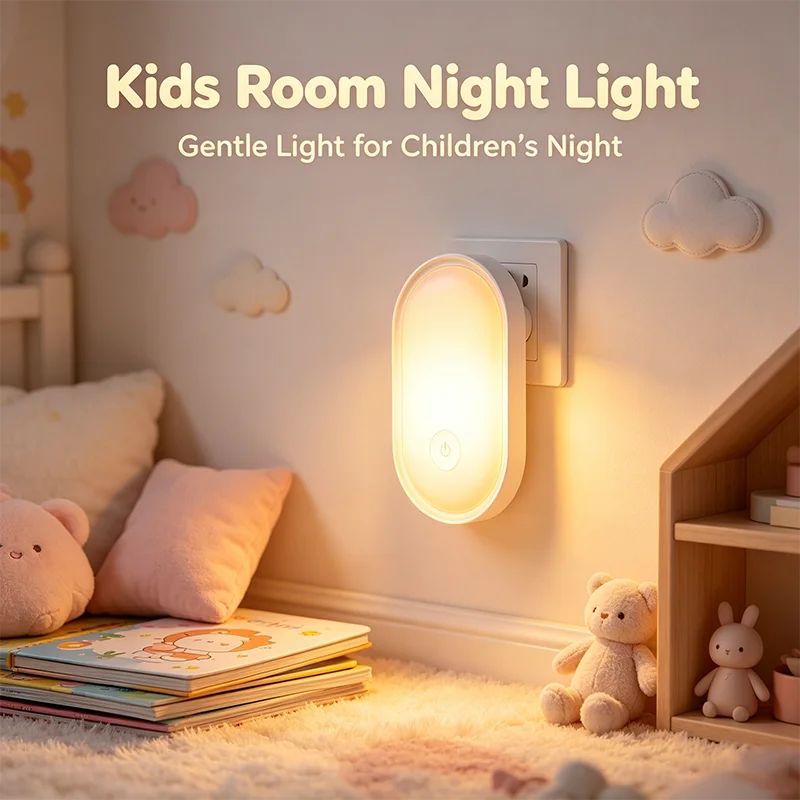 LED-nachtlampje Wandlamp EU-stekker Lichtregeling Inductie Energiebesparende milieubescherming Slaapkamerlamp Home Decor