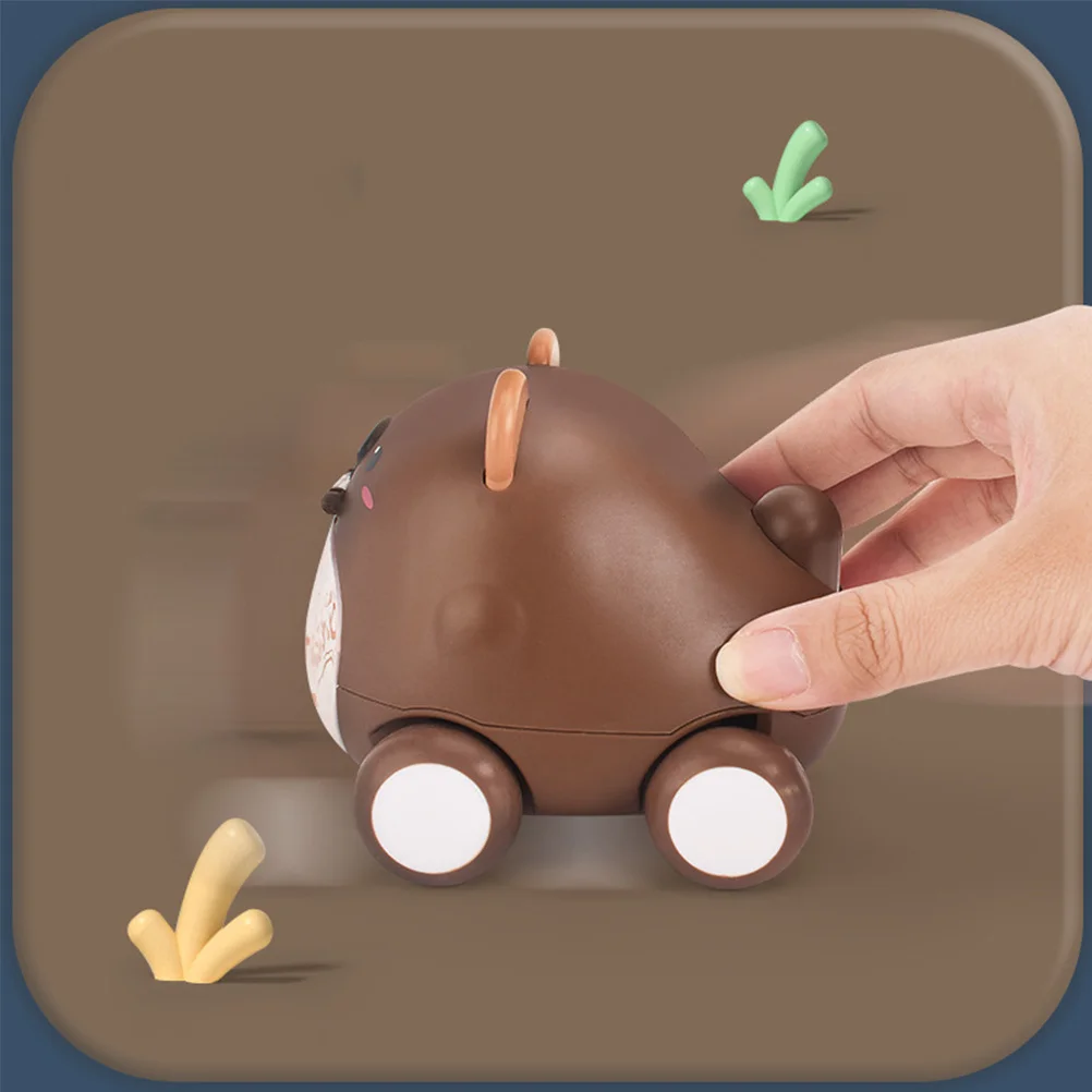 سيارة سحب للخلف للأطفال، سيارة تعليمية صغيرة على شكل دب للتنسيق بين اليد والعين، سيارة مصغرة مضحكة