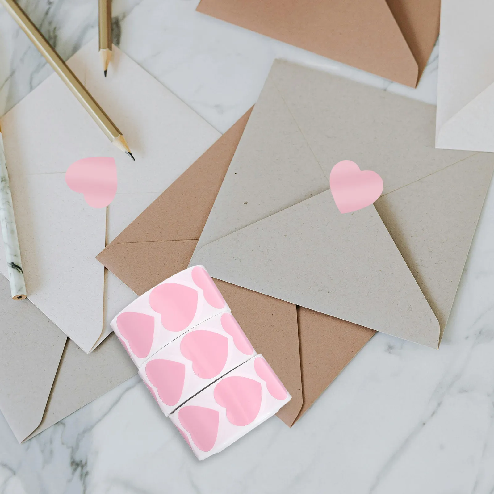 

3 Rolls Bulk Heart Stickers Red Love Shape Labels for Valentine Envelopes Favors Bags Scrapbooking Use