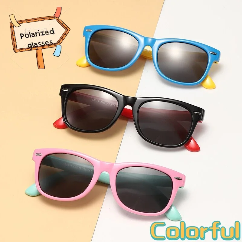 

Silicone Gel Frame Classical Children Sunglasses Girls Boys Multi Color Kids Sunglasses