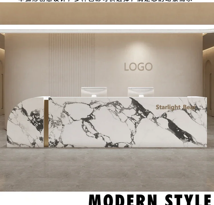 استقبال الأثاث مكتب رخيص تصفيف الشعر طاولة مضادة طاولات الحفلات الحديثة معهد الجمال Bancone استقبال بنك المنزل