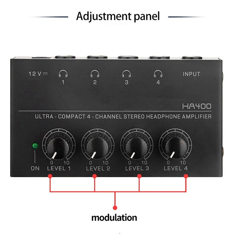 T35C HA400 Amplificatore per cuffie Monitor a 4 vie Amplificatore per cuffie Amplificatore per monitor per cuffie con spina americana