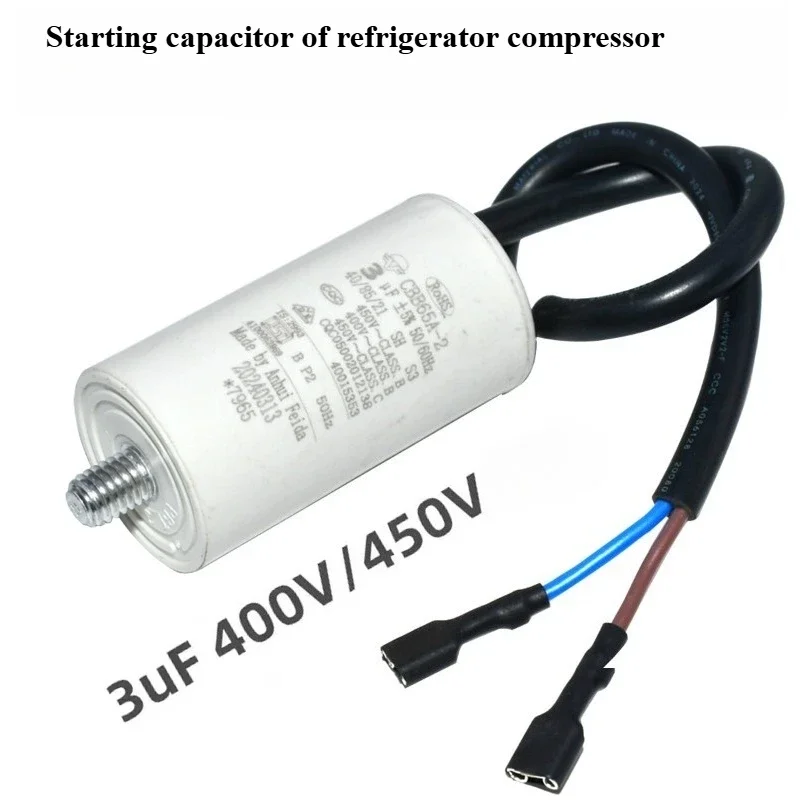 Refrigerator Freezer Compressor Start-up Operation Capacitor 2.5uf 3 3.5 4 5UF Motor Capacitor Strip Line