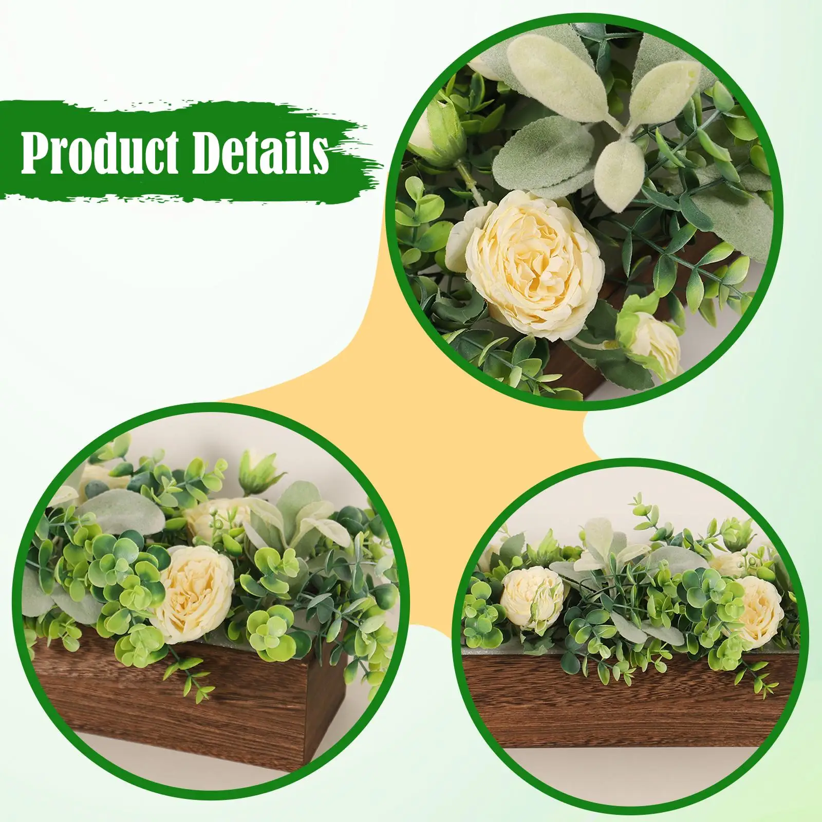 زهور صناعية لتزيين الطاولة في الفناء وغرفة المعيشة والمنزل #5