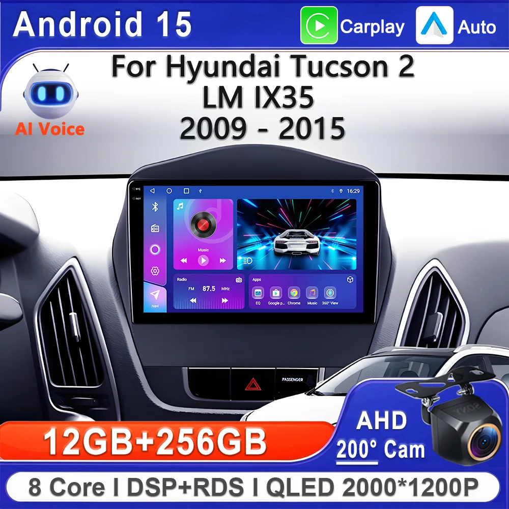 

Android 15 2K Incell Screen Multimedia For Hyundai Tucson 2 LM IX35 2009 - 2015 Stereo Head Unit GPS Navigation High-performance