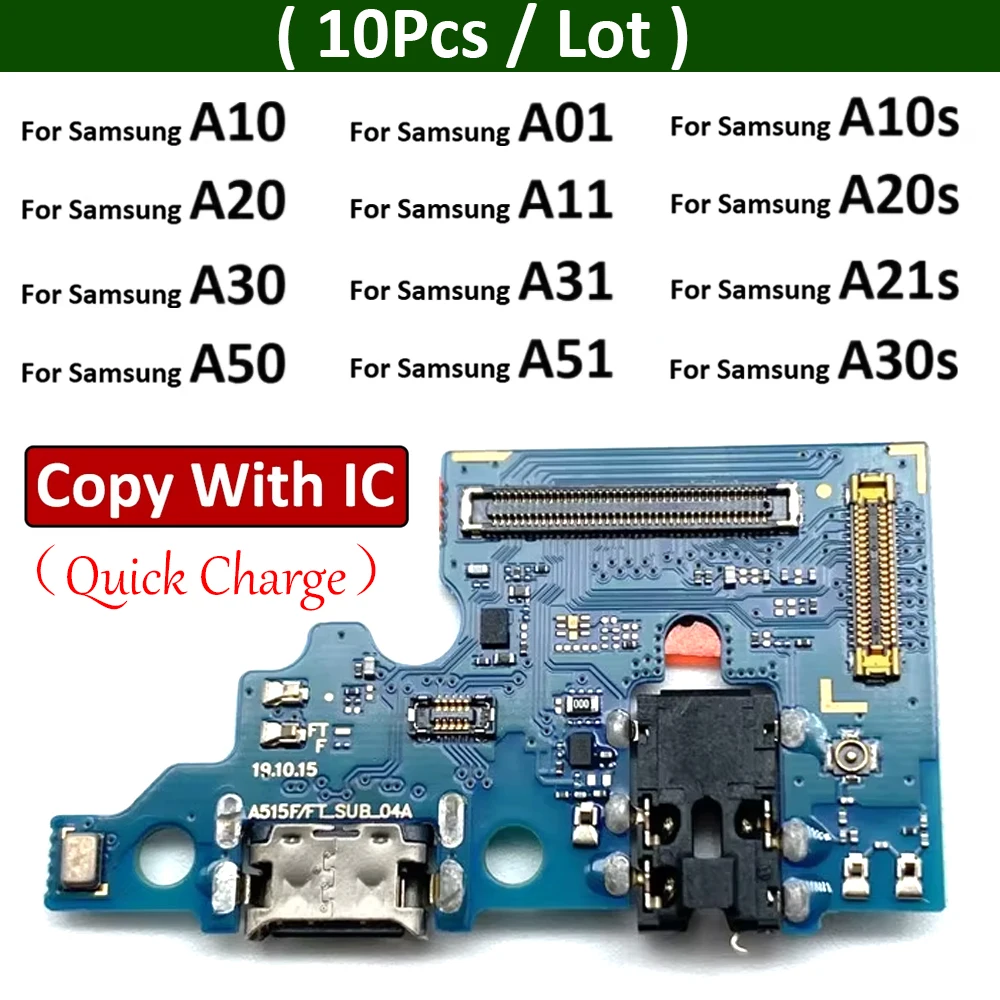 

10 шт., для Samsung A10 A20 A30 A50 A01 A11 A21s A31 A51 A10s A20s A30s A50s USB-порт для зарядки, разъем для зарядного устройства, гибкий кабель