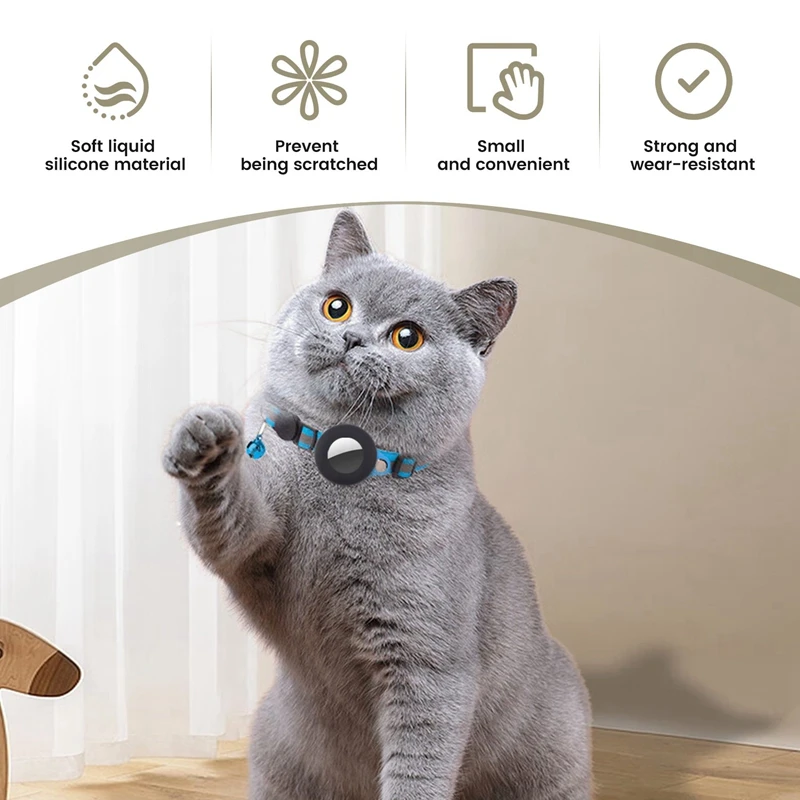 Cat Collar Holder, For Air Tag Cat Collar Holder Compatible For Apple Airtag GPS Tracker,2Pack Case Cover