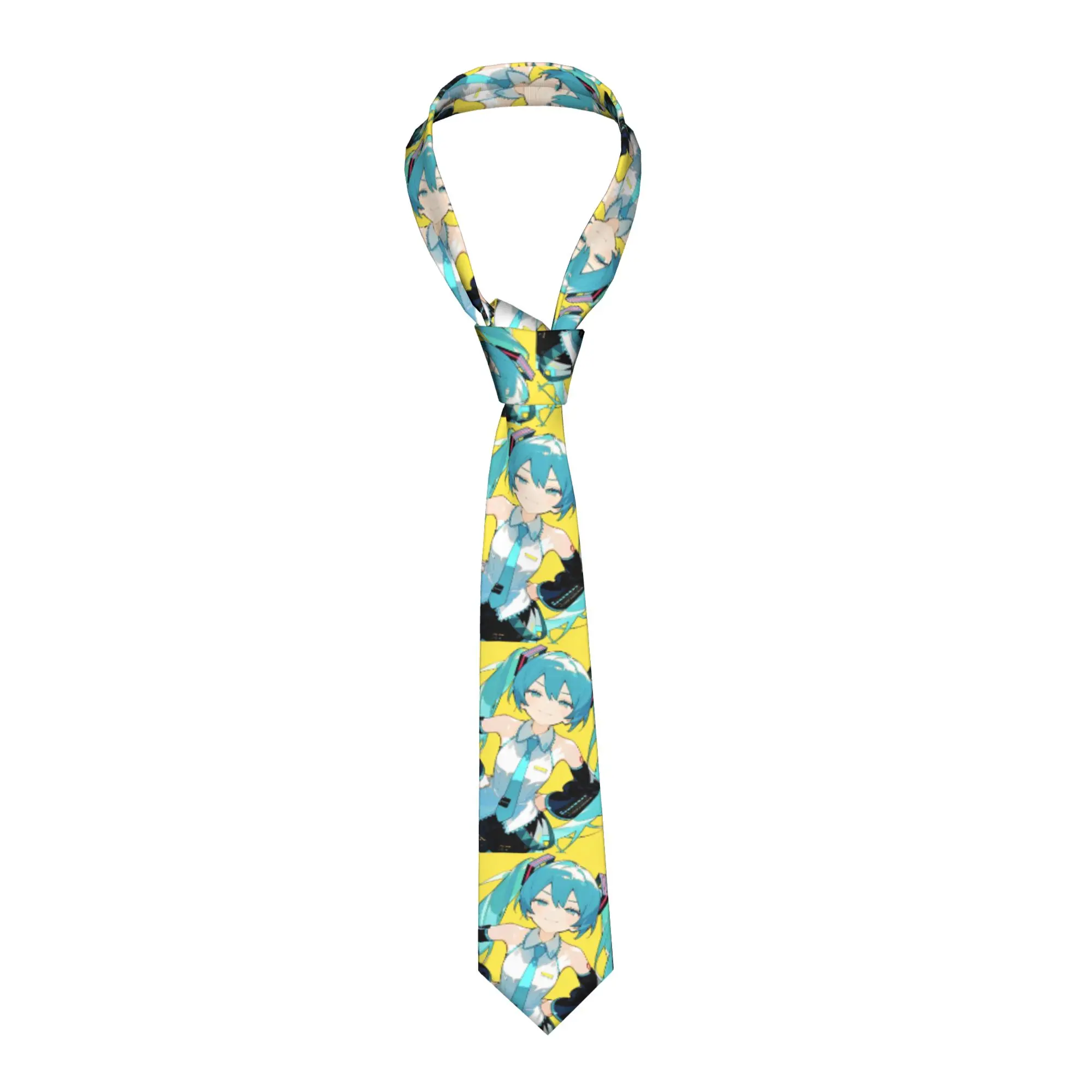 gravatas-hatsune-miku-para-homens-e-mulheres-poliester-8-cm-classicas-e-finas-acessorios-de-anime-vocaloid-para-homens-gravata-para-casamento