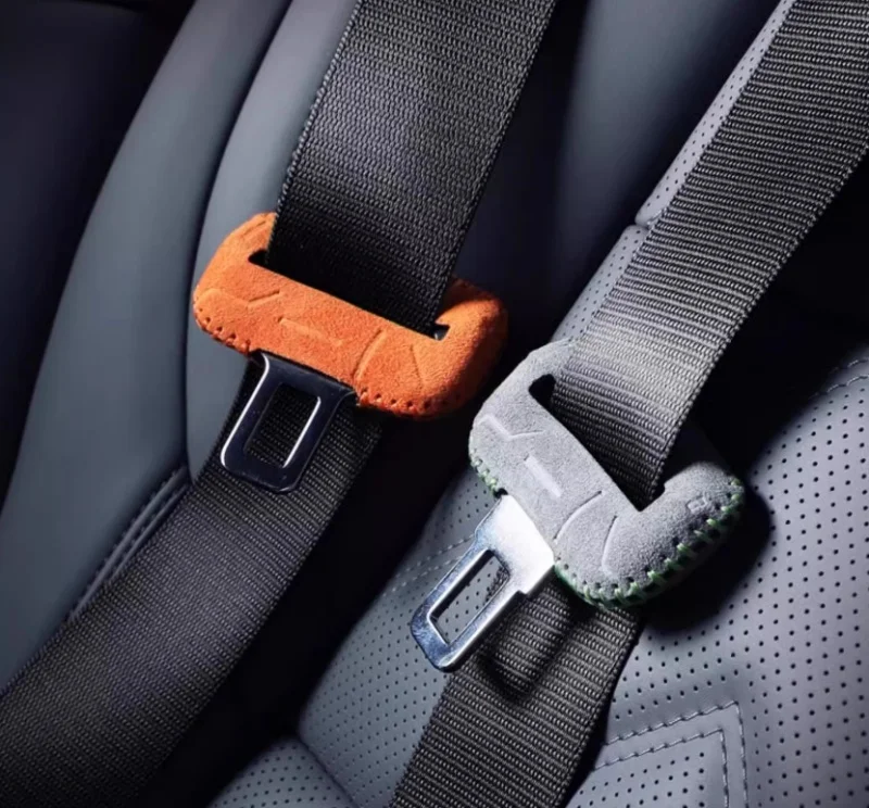 Car Seat Belt Protective Cover Fit for JETOUR Traveler T2 Modified Suede Embossed Seat Belt Cover Car Interior Accessories