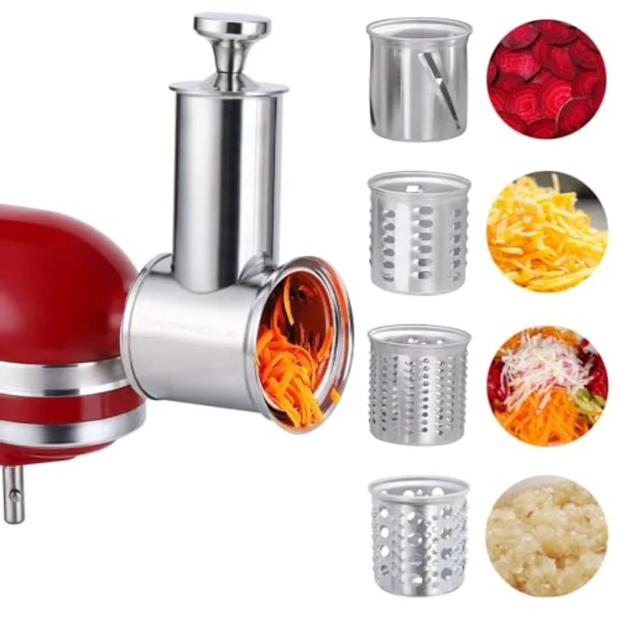 

Большая насадка-шинковка из нержавеющей стали для миксеров KitchenAid, пригодная для мытья в посудомоечной машине, для овощей и сыра, аксессуары для терки