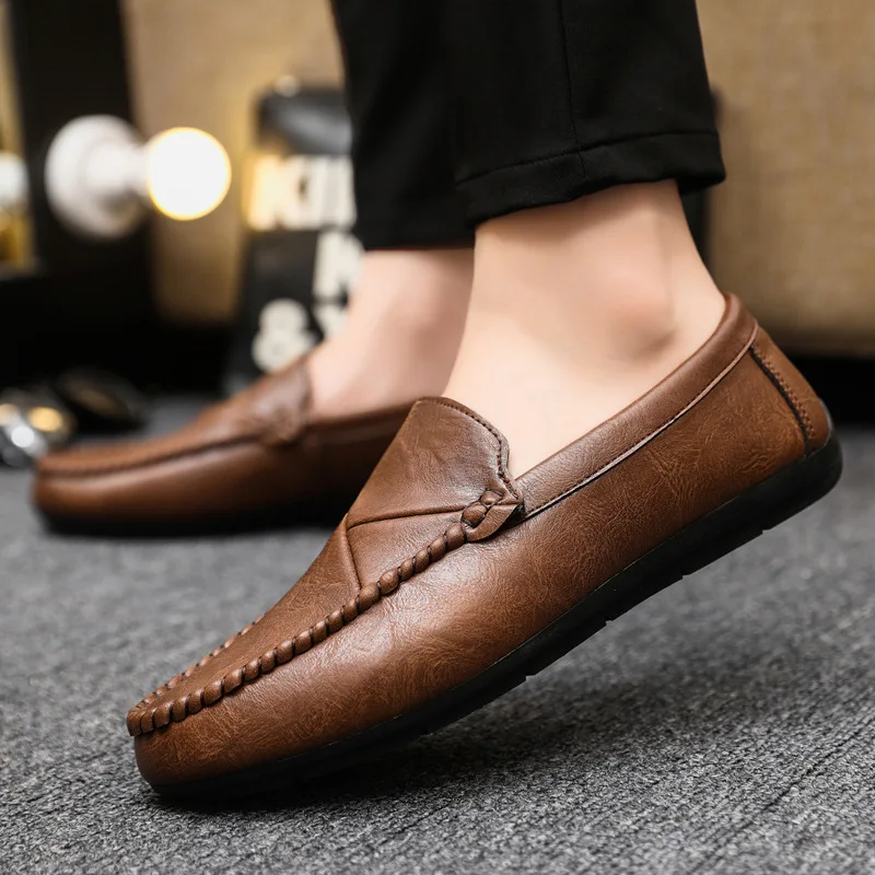 Luxurious Men\'s Shoes Moccasins Loafer Shoes Men Casual Leather Office Shoes Mens Slip on Shoes Mens Dress Shoes