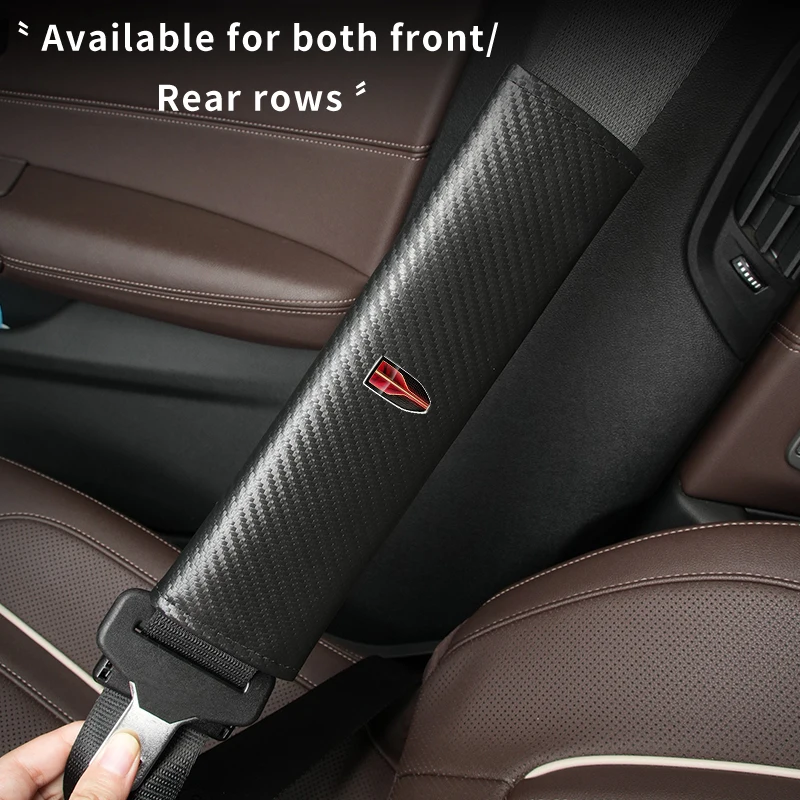 

Car Seat Belt Shoulder Protector Case Carbon Fibre Seatbelt Cover For Hongqi H9 HS5 H5 H7 E-HS9 E115 HS7 LS7 2021 2022 2023