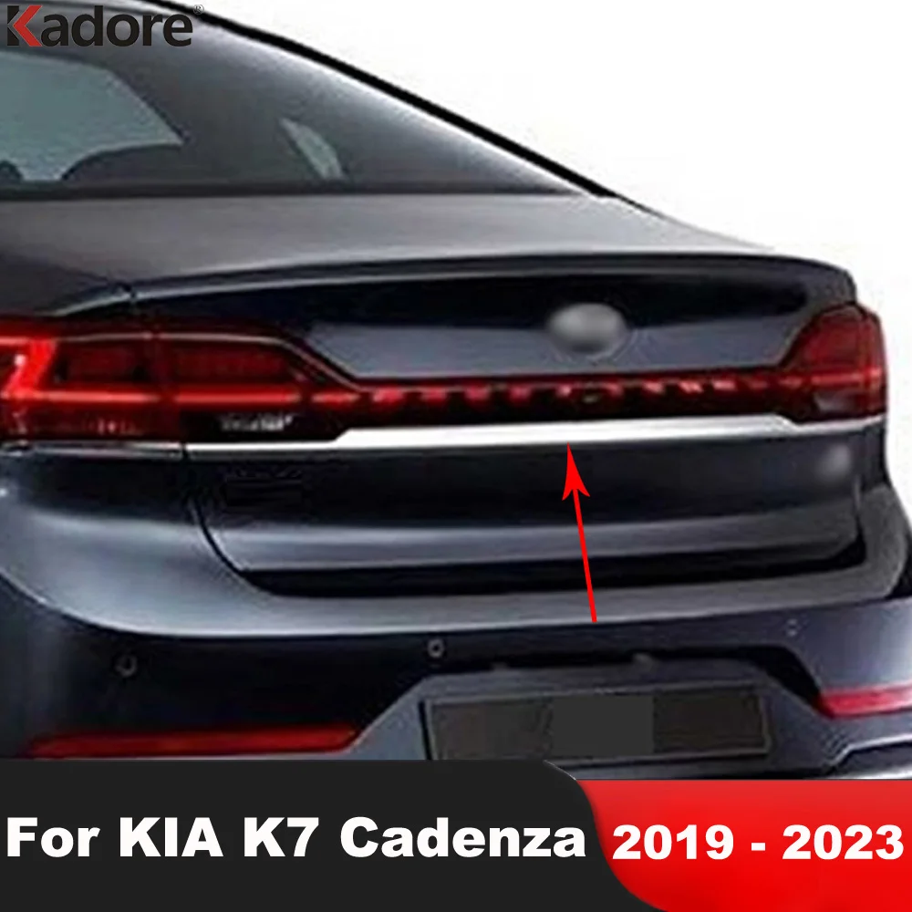 

Для KIA K7 Cadenza 2019 2020 2021 2022 2023, карбоновая задняя крышка багажника автомобиля, накладка на заднюю дверь, молдинговая полоса, аксессуары