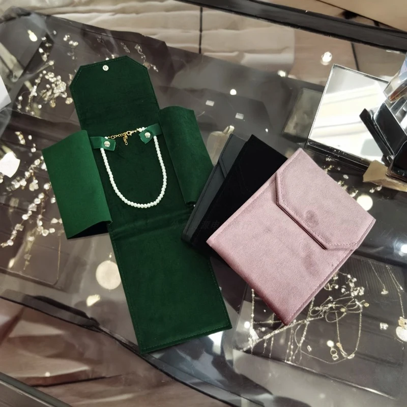

Velvet Jewelry Storage Box for Necklace Pearl Earring Display Packaging Gift Box for Fashion Accessories Organizer Case
