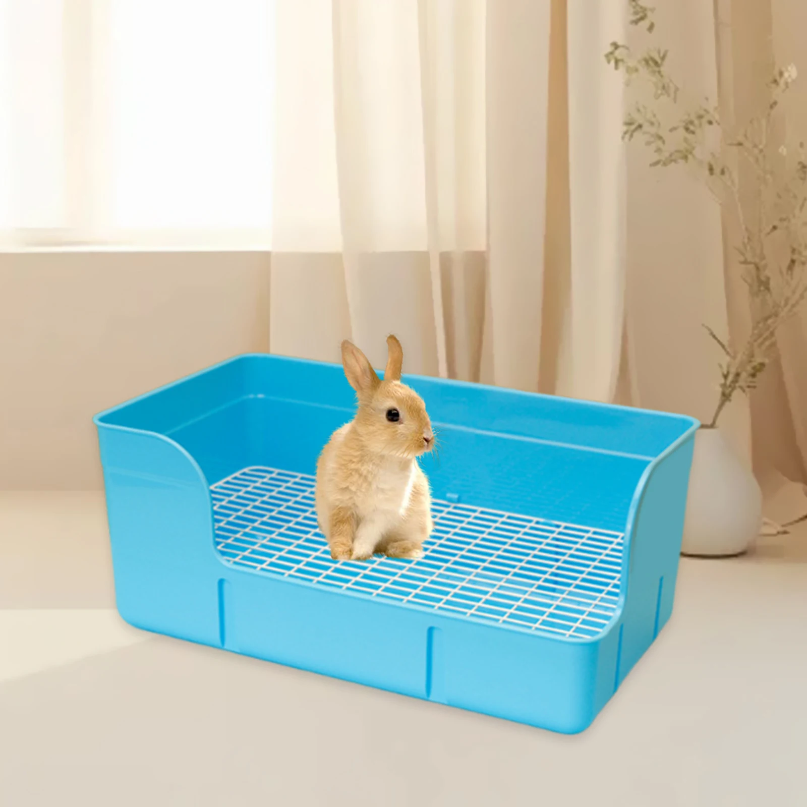 Rabbit Litter Box Anti Splashing Small Animal Bedpan Cage Toilet Bedding Box For Chinchillas Guinea Pig Ferret Cleaning Supplies