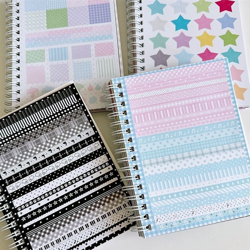 32pcs/book New Korean Ins Cute Multi-material Sticker for Phone Camera Journal DIY Decoration Sticker Kawaii Stationery Gift