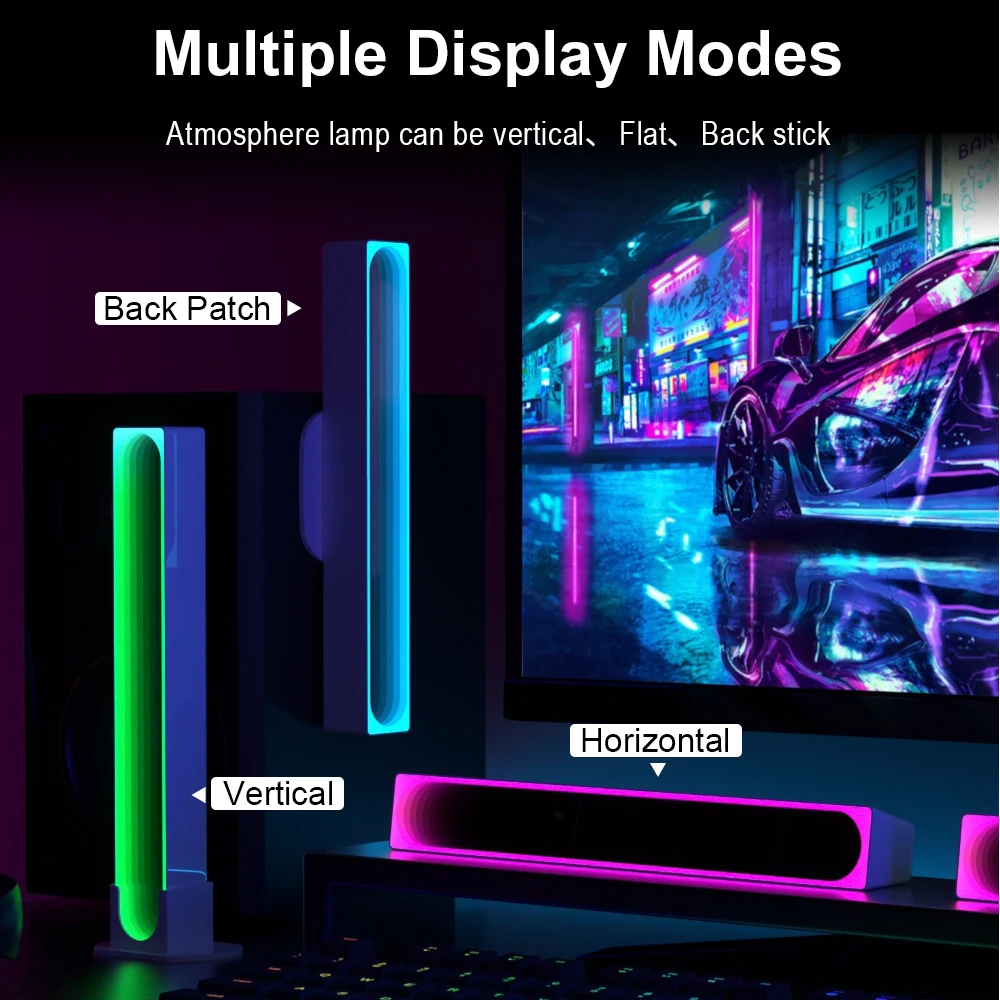 Ambience LED RGB light Intelligent APP Control atmosphere light Compute Pickup Lamp Gaming Game Smart light desktop decoration