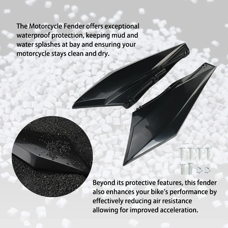 Motorcycle Parts Modified Rear Side Fender 2 For Light Bee Electric Bike Left Right Mudguard Tail Guard Motocross Accessories