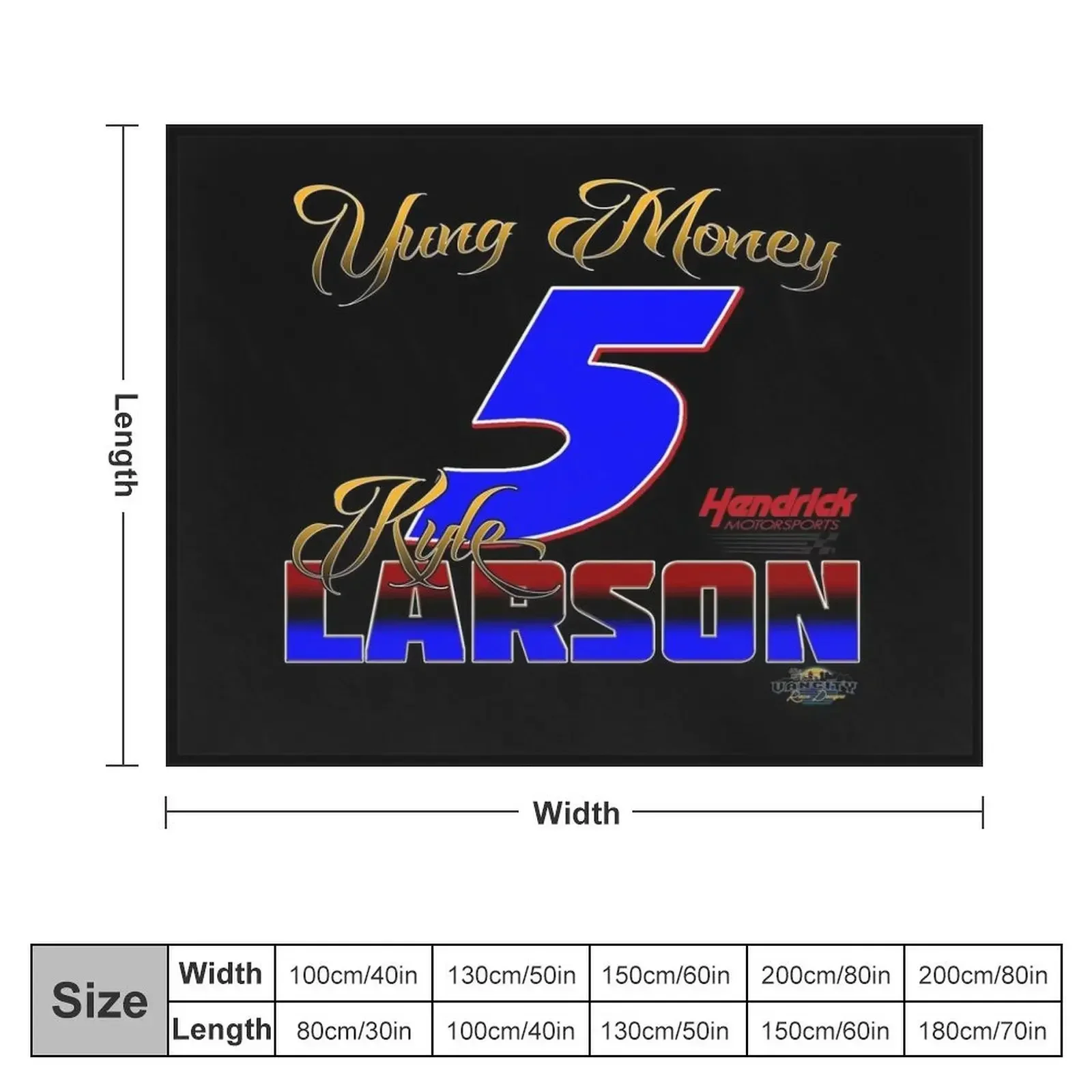 Kyle Larson Yung Money Gold Edition Throw Blanket Luxury Furrys Quilt Flannel Blankets