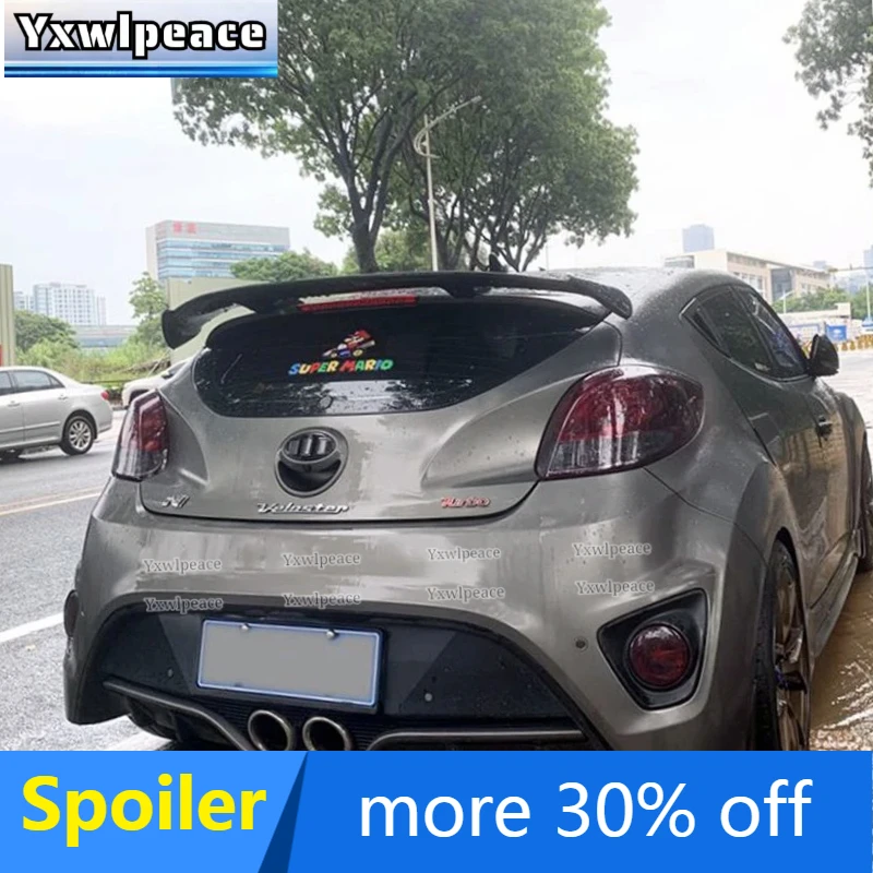 For Hyundai Veloster Spoiler 2012 2013 2014 2015 2016 ABS Plastic Unpainted Color Rear Roof Spoiler Wing Body Kit Accessories