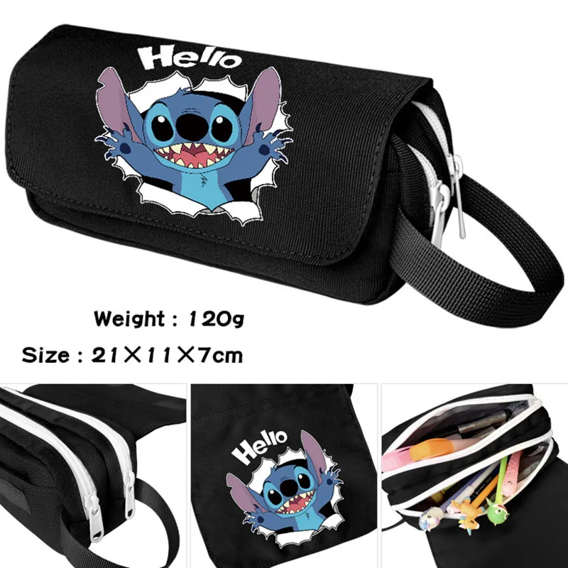 Disney Lilo & Stitch Astuccio per matite Astuccio per penne di grande capacità Cancelleria Scatola per matite per scuola Kawaii Borse per cosmetici femminili