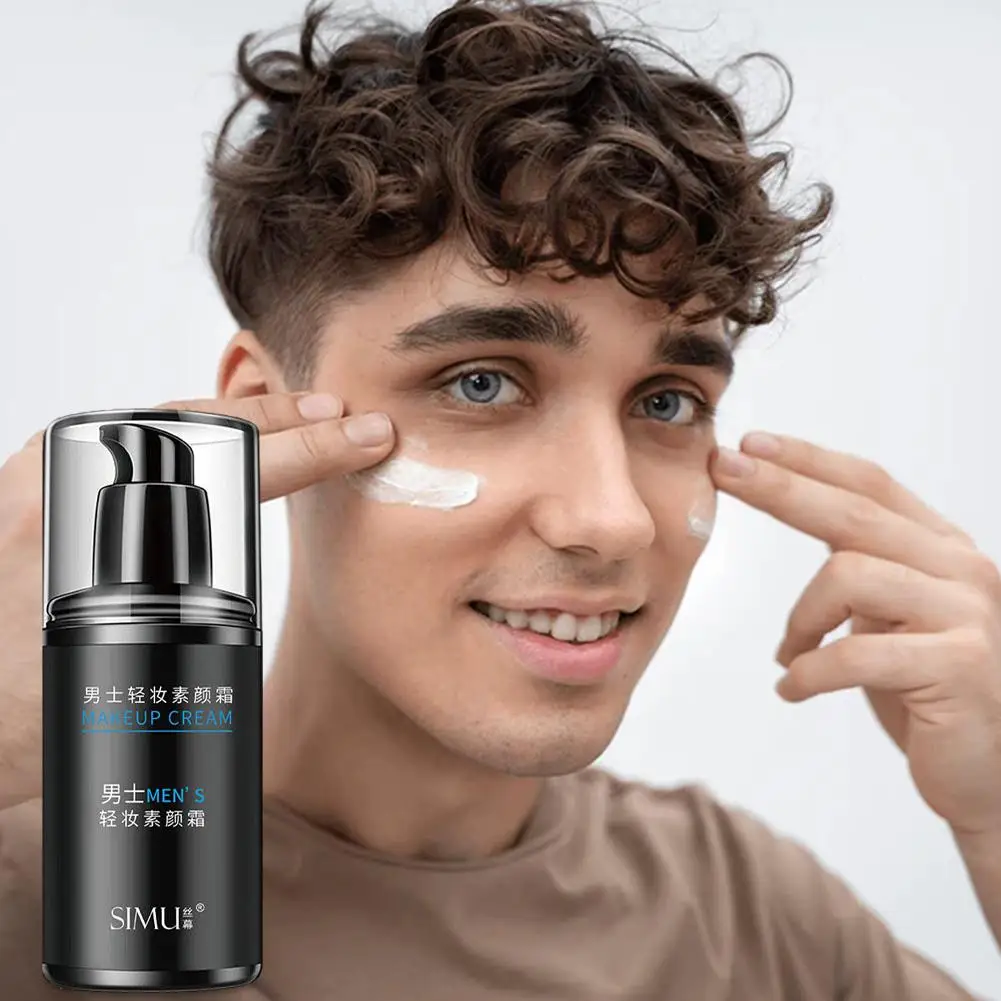 Men'S BB Cream Long-lasting Moisturizing Oil Control Concealer Makeup Pore Primer Scars Spots Covering Full Marks Acne Dark A1D2