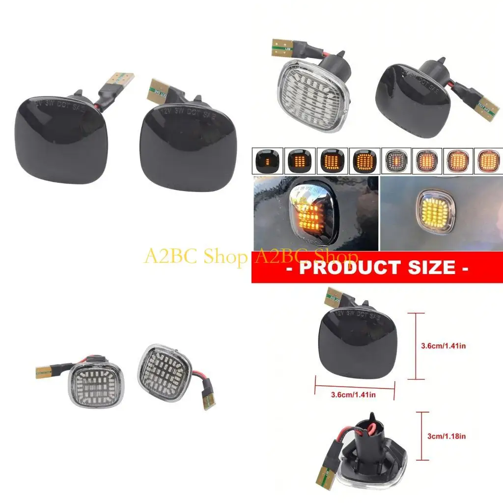 

A2BC 2 Pack Plug And Play LED Side Marker Lights For SEAT Mk2 And Vehicles 4D0949127