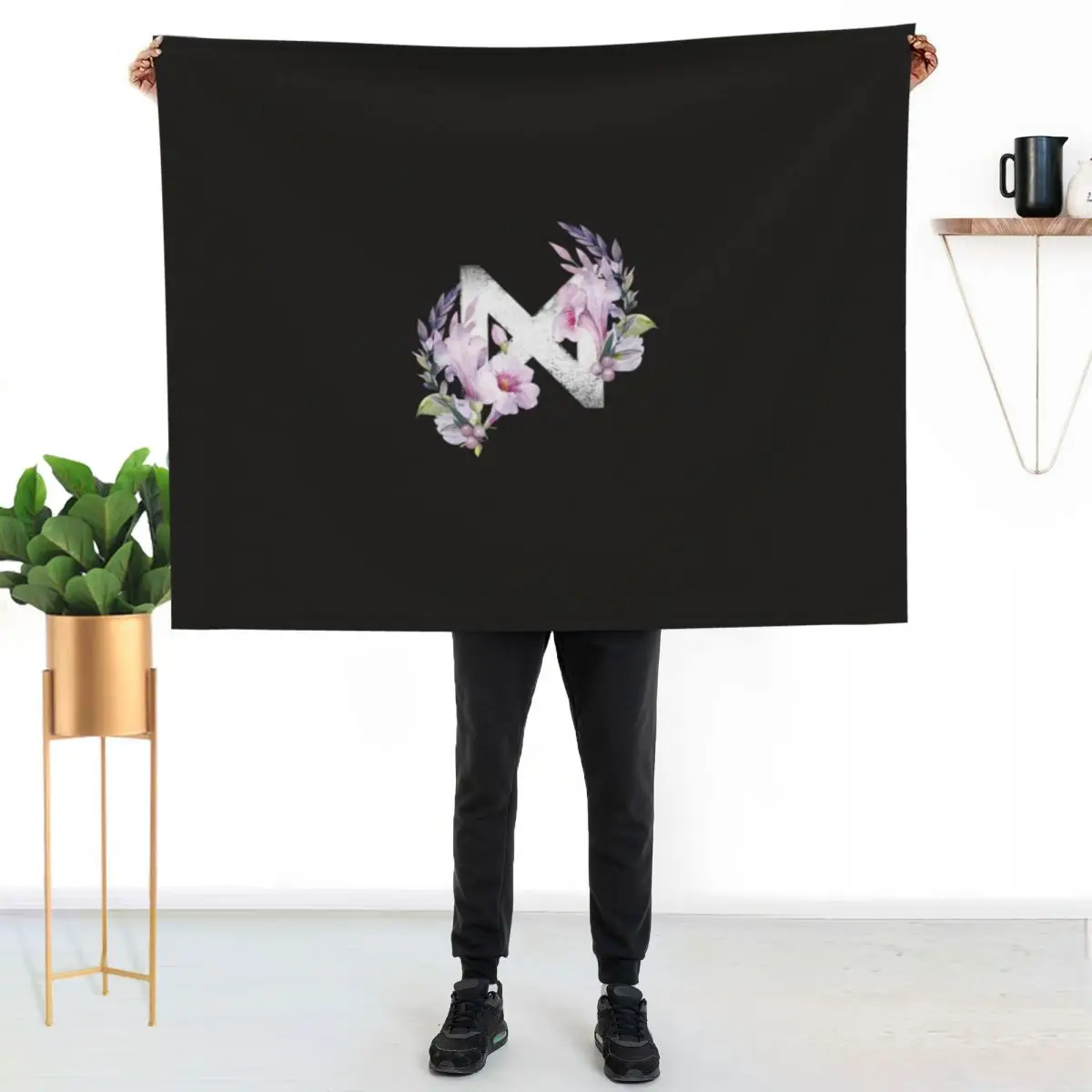 

Monsta X Flowers Classic Throw Blanket Stylish Decor Blanket Gift for Friends Roommate