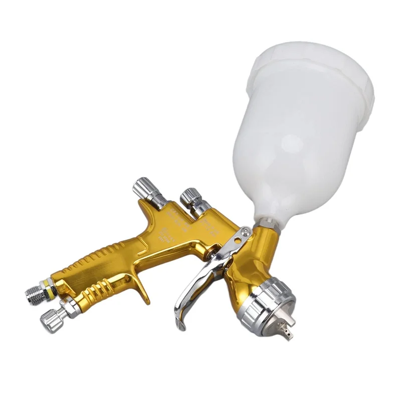 A03F-TE20 T110 Luchtspuitpistool 1,3 mm mondstuk Verfspuitpistool GT Pro Waterbasis Luchtborstel Goud met mengbeker Set Airbrush