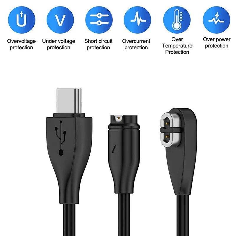 NEW 2 In 1 USB Type C Watch Charging Cable For Garmin Fenix X6/Forerunner/Instinct 2 Magnetic Charger Cord For Shokz OpenRun Pro