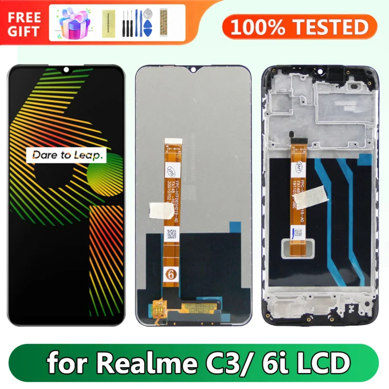 

Realme C3 RMX2027 RMX2020 Screen Replacement, for Oppo Realme 6i RMX2040 Lcd Display