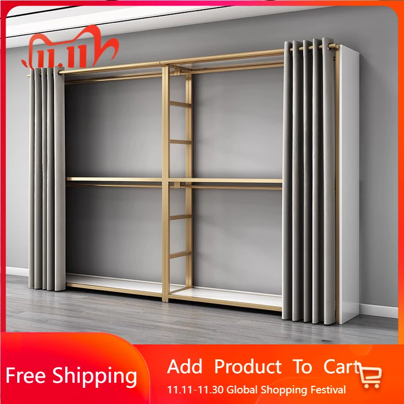

Display Metal Closet Storage Organizer Shelves Modern Cabinet Bedroom Partitions Wardrobe Clothes Muebles Lounge Suite Furniture