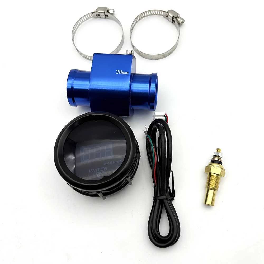 

52mm Exhaust Gas Temperature Gauge 2 Inch Digital EGT Car Meter with Sensor Blue LED External Gas Temp Gauge for Automotive
