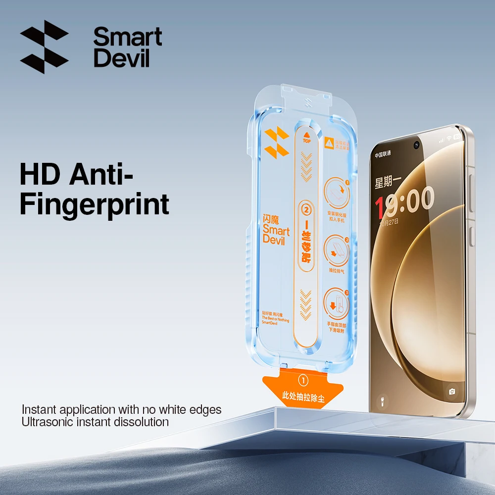 SmartDevil – Film de protection d'écran en verre trempé pour cabine, sans poussière, pour OnePlus 15 Ace 6 HD, anti-empreintes digitales