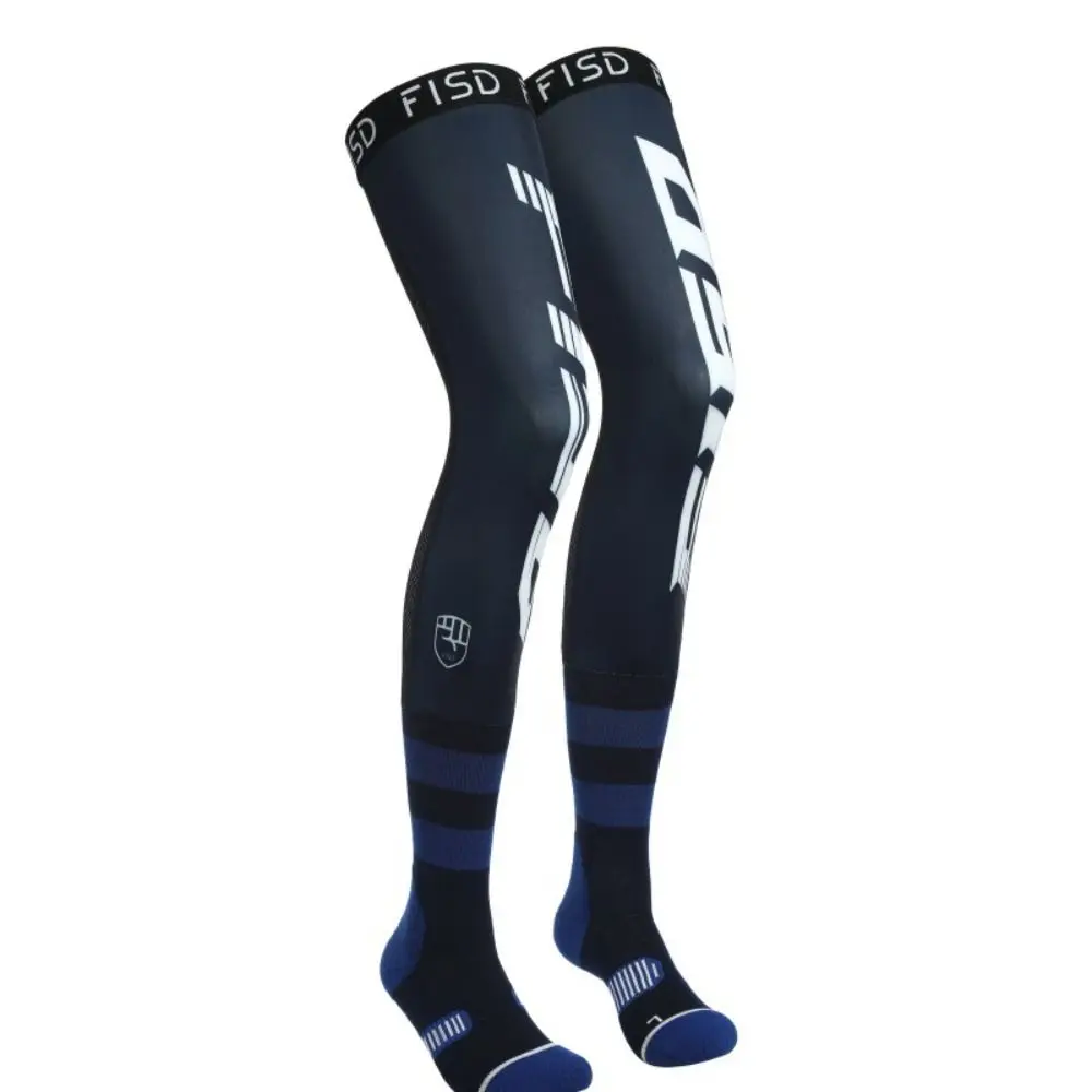 Elastische Motorrad-Kniebandagen Eisseide Rutschfeste Motocross-Kniesocken Kompression Coole Muster Motorrad-Sportsocken – Detail 11