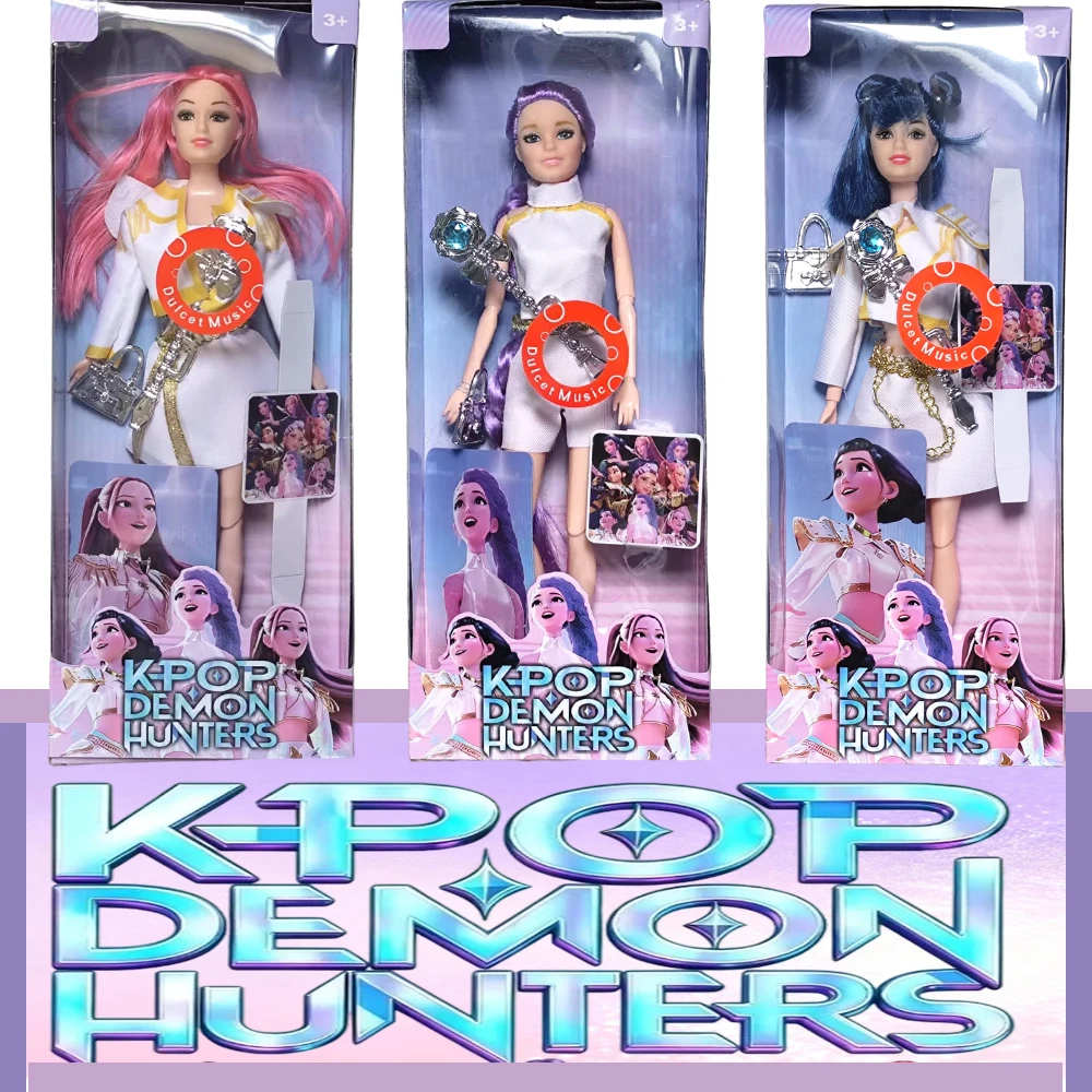 2025 مجموعة كاملة جديدة Kpop شيطان الصيادين Lumi È Re Mira Zoe دمى تماثيل من الفينيل الأطفال هدايا عيد الميلاد الموسيقى تحت عنوان