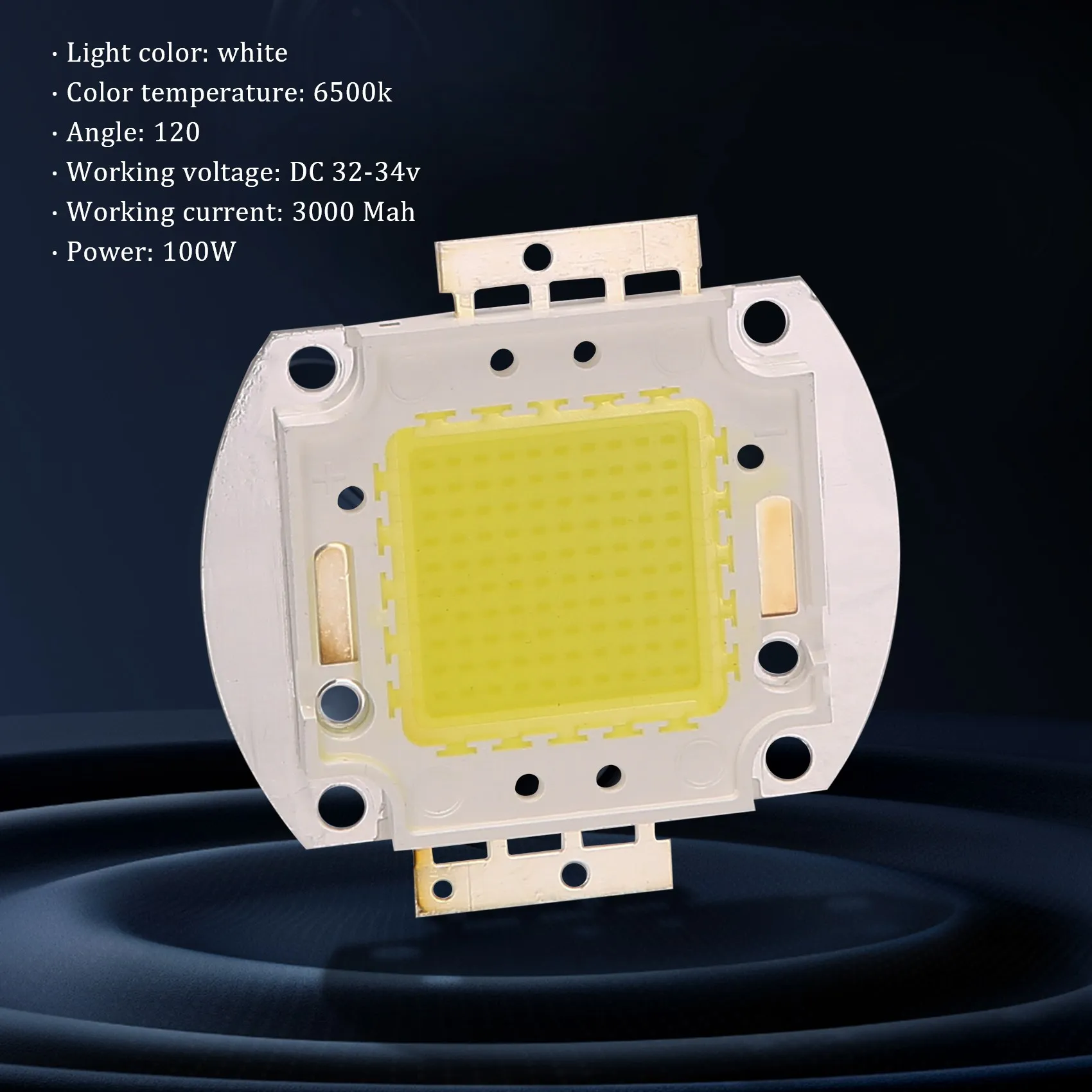 LED-Chip 100w 7500lm weiße Glühbirne Lampe Scheinwerfer Hoch leistung integriert DIY