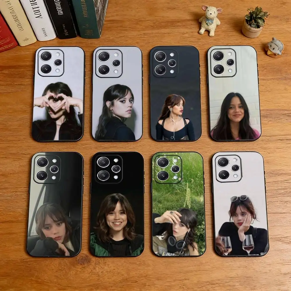 

J-Jenna Ortega Phone Case For iPhone 17,16,15,14,13,12,11 Plus,Pro Max,XS,Soft Silicone Black Cover