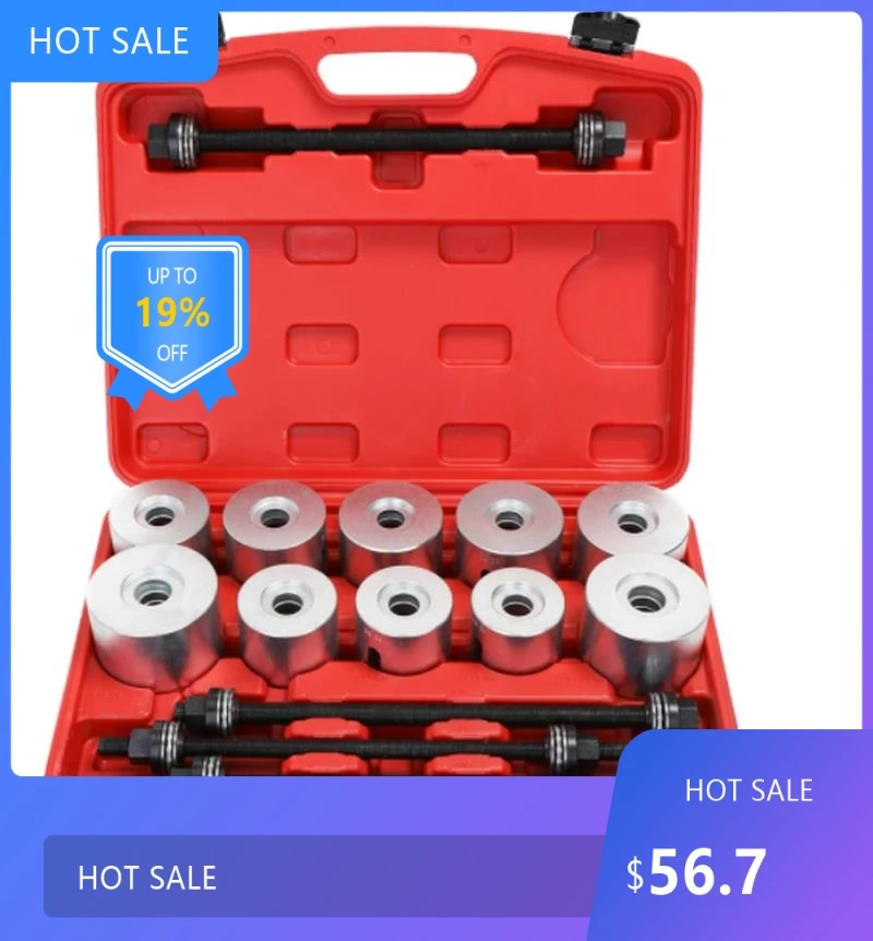 

722027PC Car Bushings Bearing Disassembly Alloy Rubber Sleeve Extractor Chassis Press Pull Sleeve Iron Set for Automotive Re