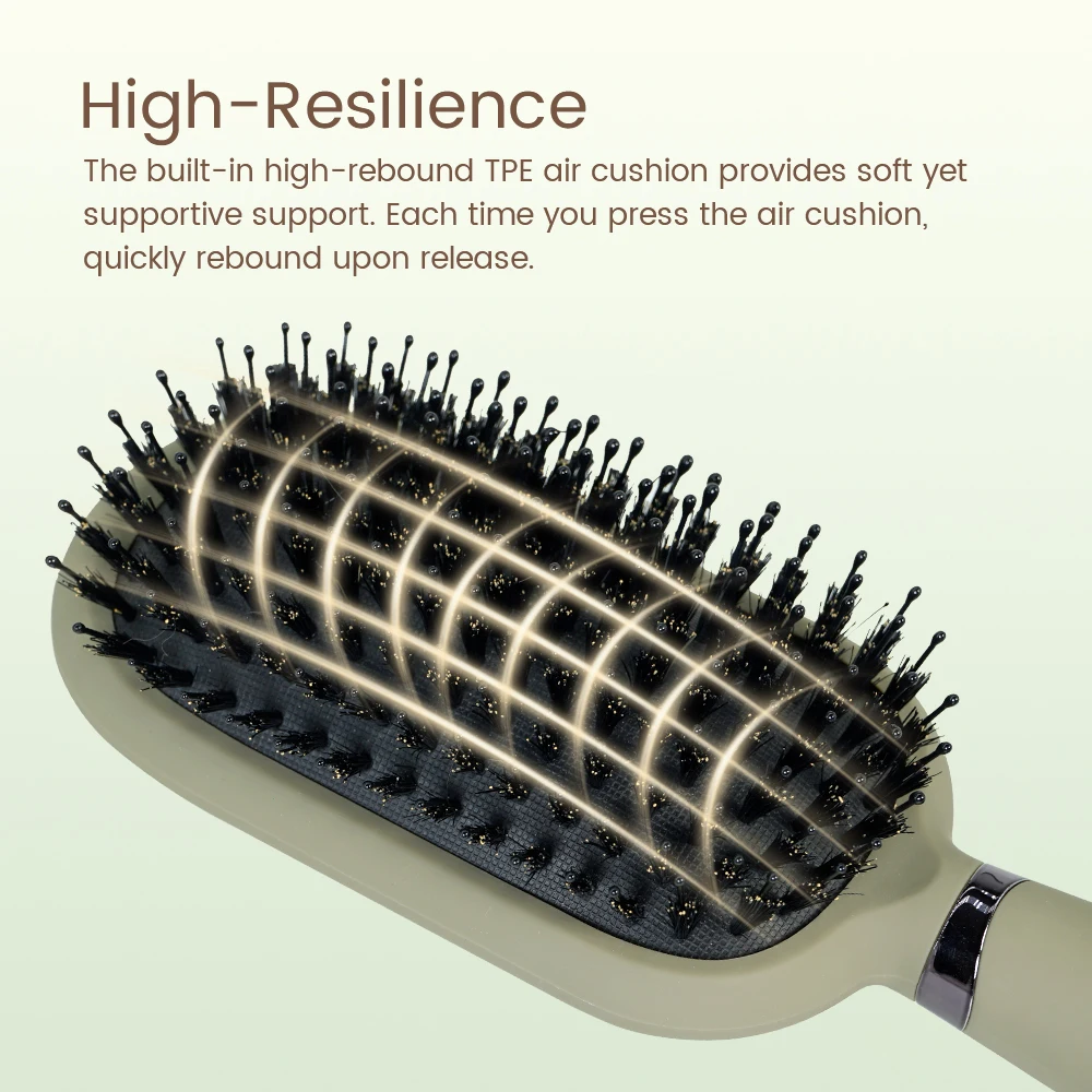 Soft Boar Bristle Hair Brush Gift Box Women for Hair Head Scalp Massage Detangle Hairbrush for Curly Thick Long Hair Care Tool