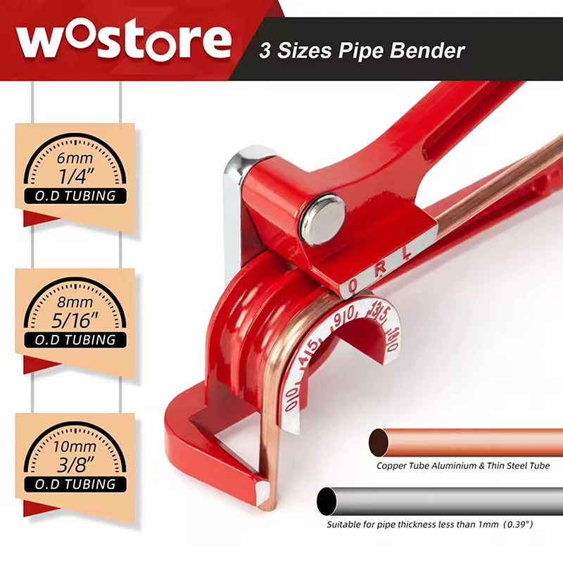 Nouvel outil de pliage manuel pour tubes de frein en laiton et cuivre de 1/4 ", 5/16 ", 3/8 ", type plieur de tubes de carburant et de frein, outil à main