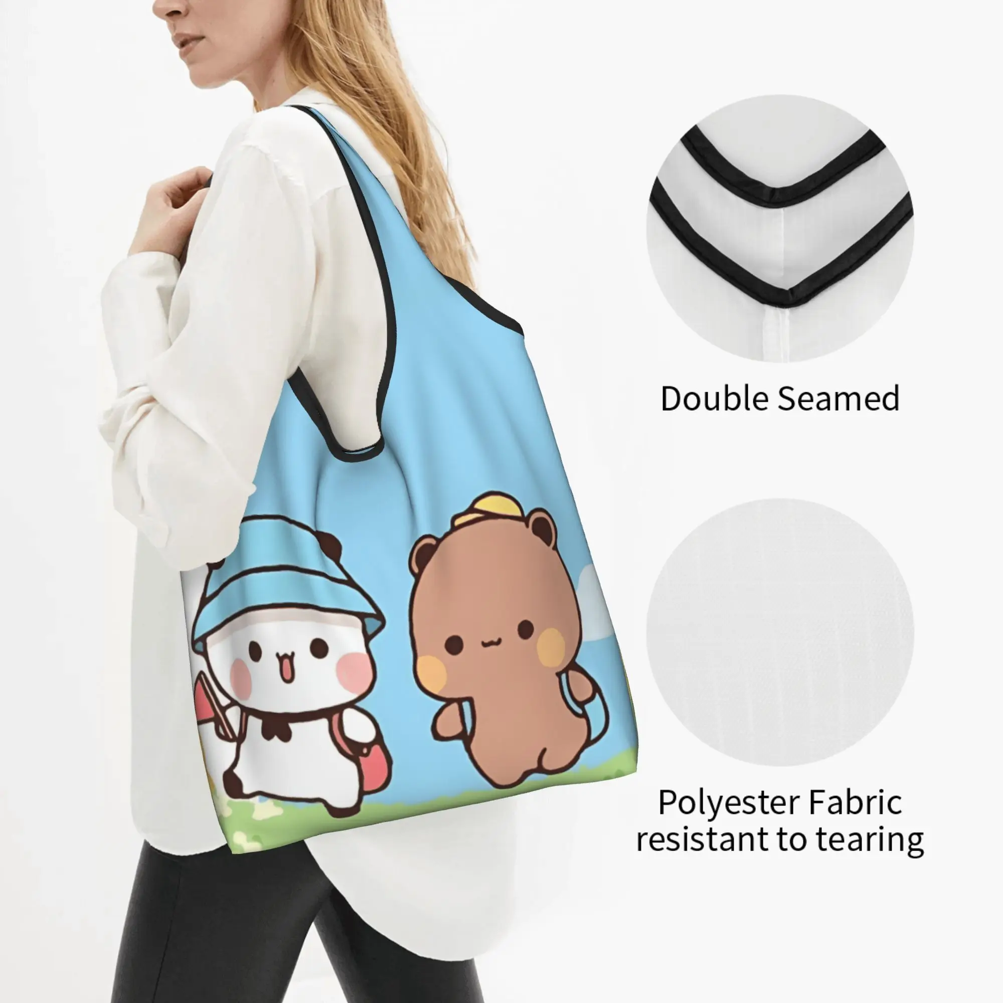 Sweet Bubu Dudu Classic Comics Groceries Tote Shopping Bag Women Fashion  Shopper Shoulder Bag Big Capacity Handbags