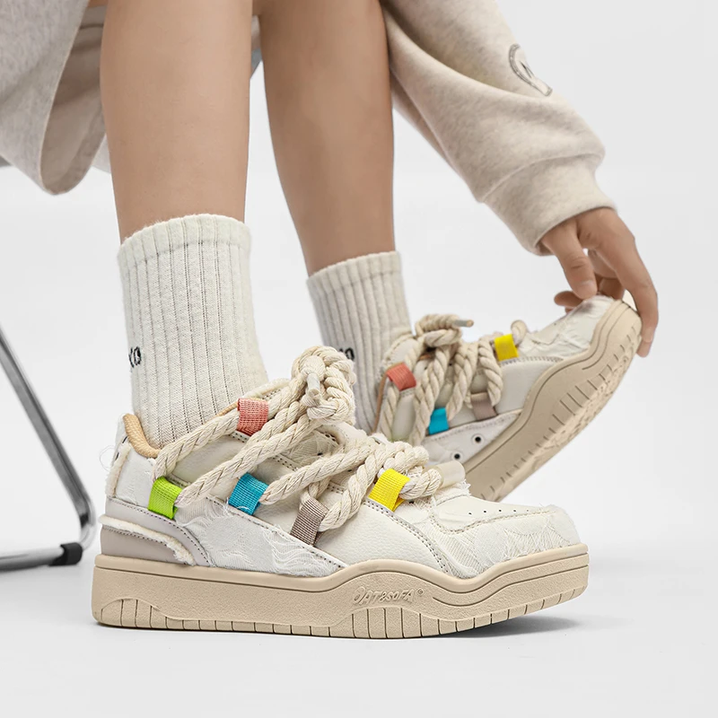 

Designer Men Shoes Spring Sneakers Round Shoelaces Male Fashion Youth Tide Man Casual Footwear Comfort Outdoor Anti Slip Walking