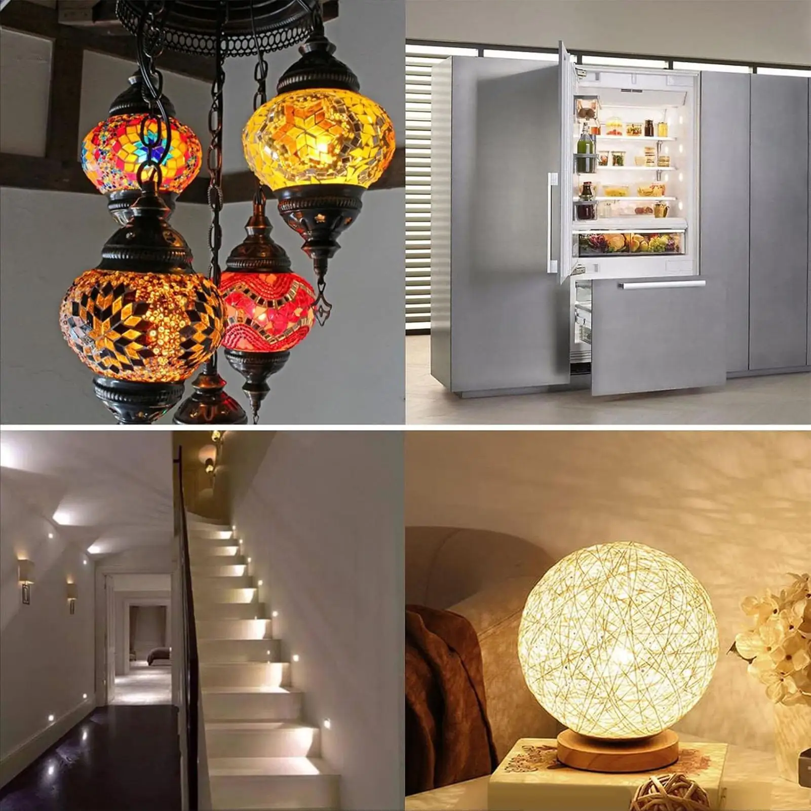 Mini bombillas LED de 2W, lámpara de refrigerador para electrodomésticos, bombilla de repuesto de 200lm, bombillas para congelador para el hogar, reemplazo de bombilla LED