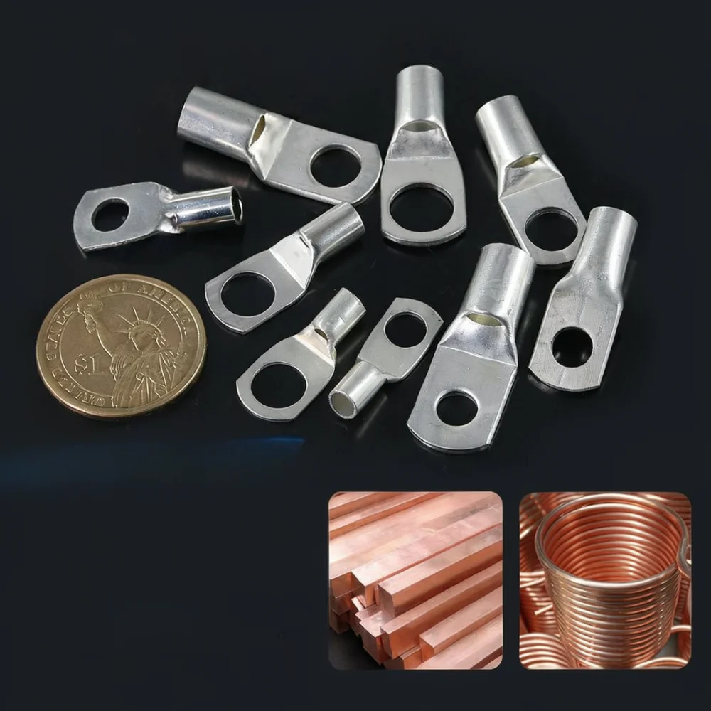 Electrical Wire Lugs For CNHH Tinned Copper Ring Terminals Heavy Duty Marine Battery Cable Connector Crimping Device