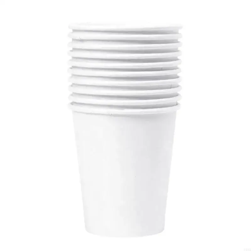 Pack Of 10 Disposable Single Wall Cups Hand Painted Drinking Cup Use Friendly Coffee Cups Durable And Leak Proof Design