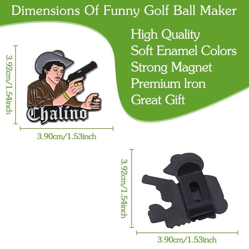 Golf Ball Hat Decorative Pins Chalino Sanches Cartoon Brooches Clothes Backpack Lapel Badge Golf Supplies Accessories Gift