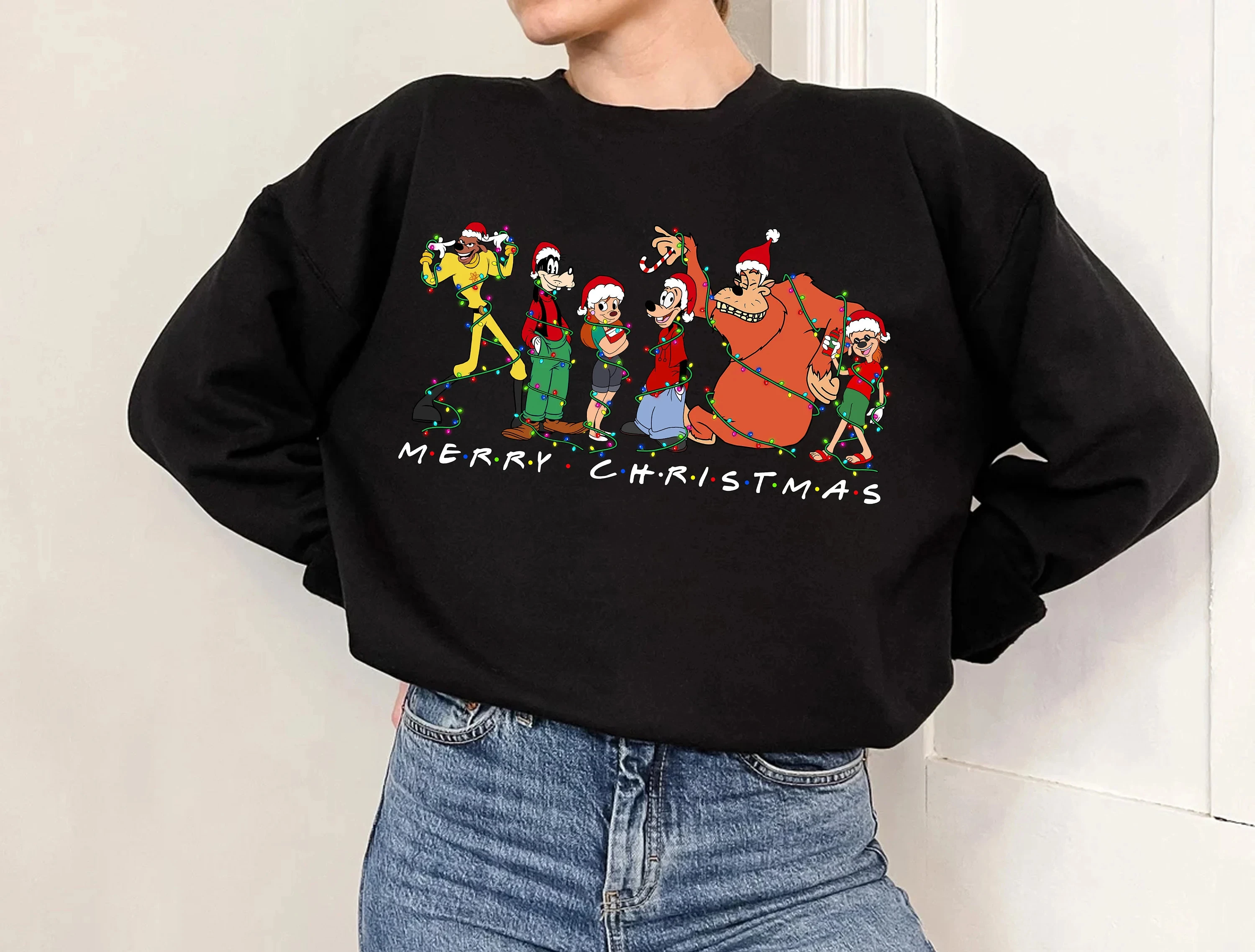 Vintage Disney A Goofy Movie Merry Christmas Shirt A Goofy Movie Characters Christmas Lights Shirt