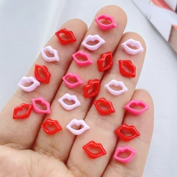 100Pcs Mixed Nail Art Resin Cartoon 6 * 9mm Lips Series Charms Rhinestones DIY Craft For Nail 3D Decorations Jewelry