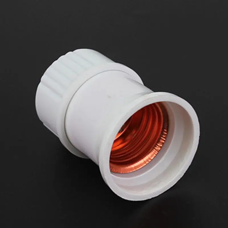 E27 Plastic Hanging Lamp Thread Base Screw Light Bulb Ceramics Socket Holder Fla Dropshipping